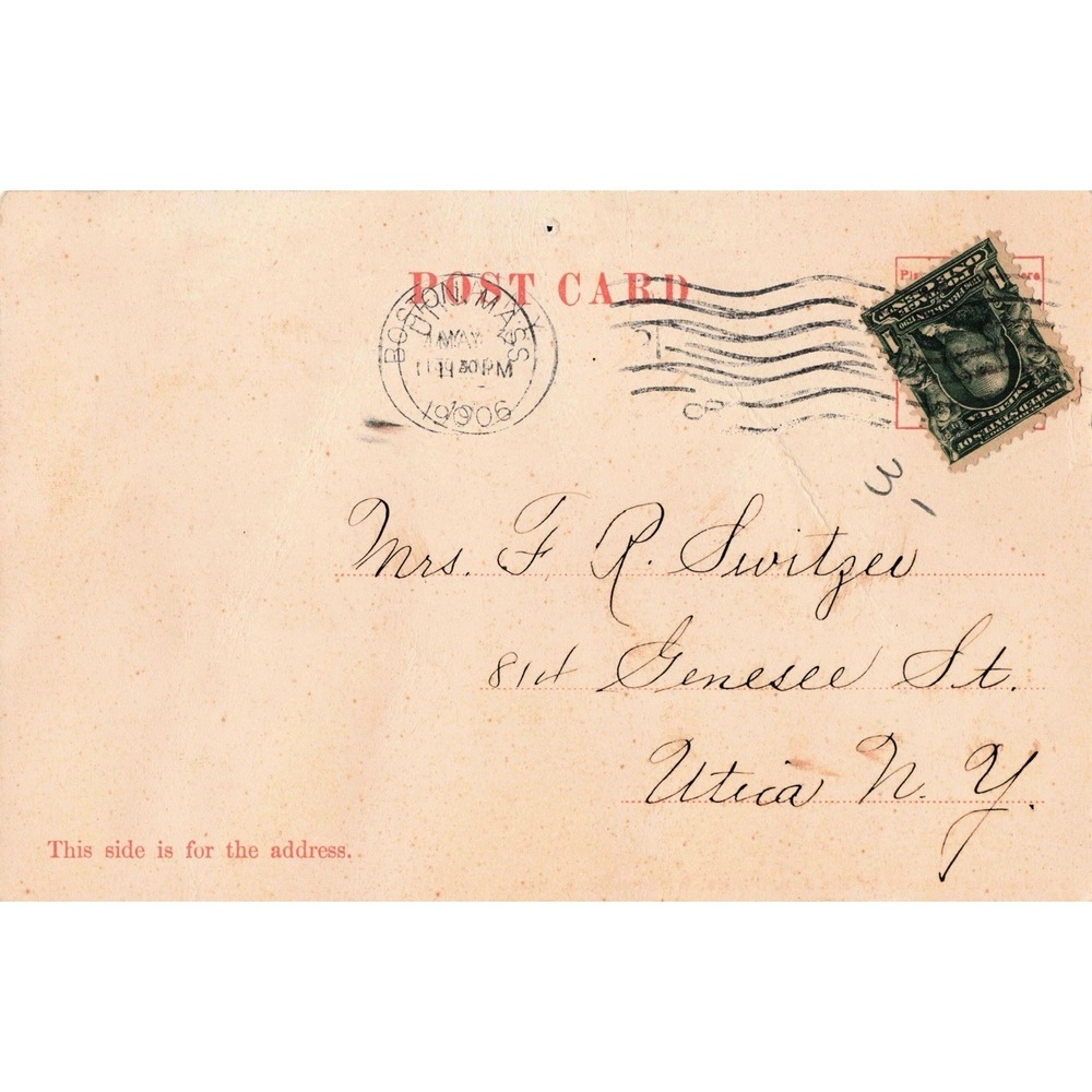 1908 Winthrop Blvd & Beach Massachusetts Hotel Cottages Dirt Road Postcard - Picture 2 of 2